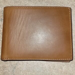 Light Brown Genuine Leather billfold wallet